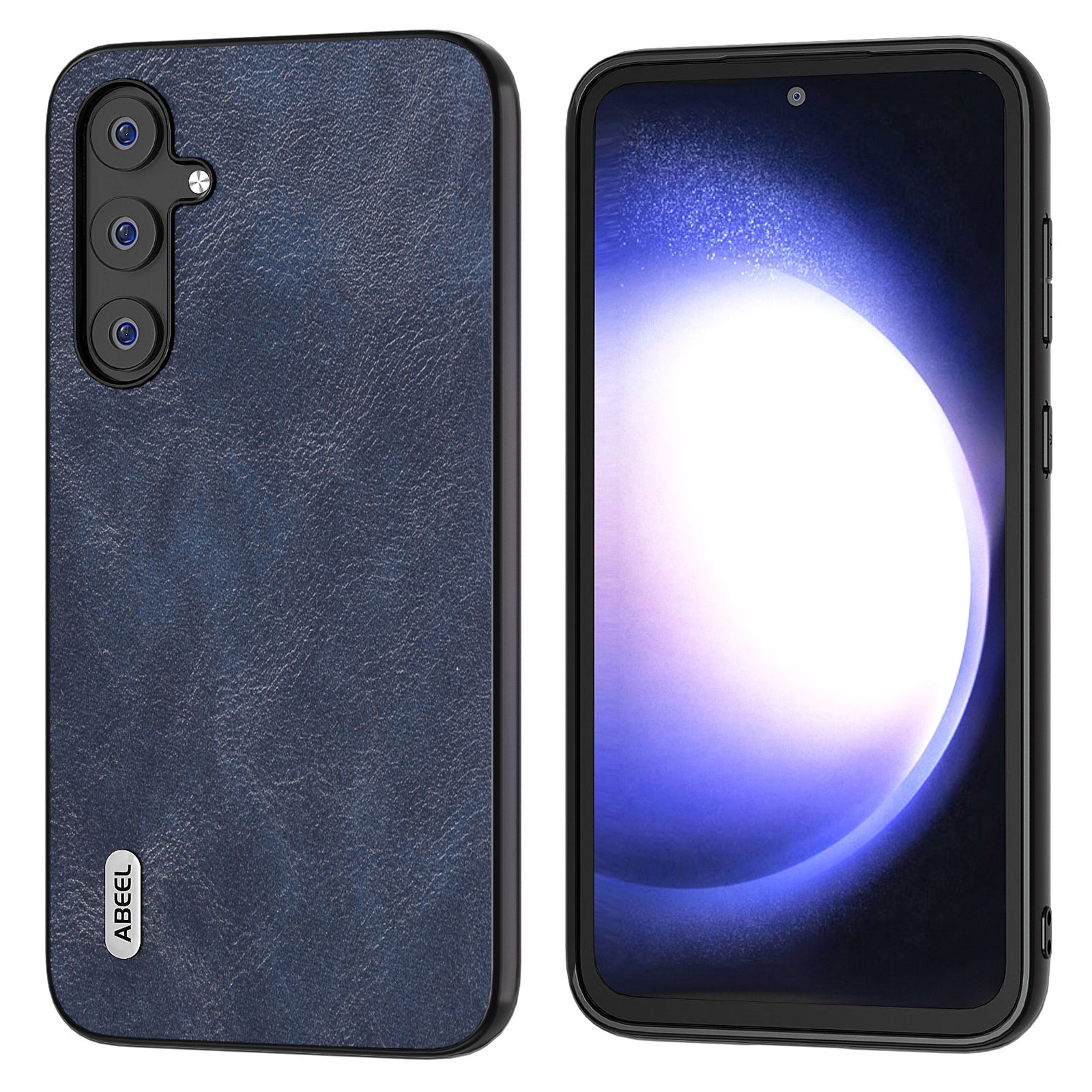 ABEEL Cowhide Texture Phone Case for Samsung Galaxy S23 FE Shockproof PU Leather TPU PC Cover ABEEL Cowhide Texture Phone Case for Samsung Galaxy S23 FE Shockproof PU Leather TPU PC Cover